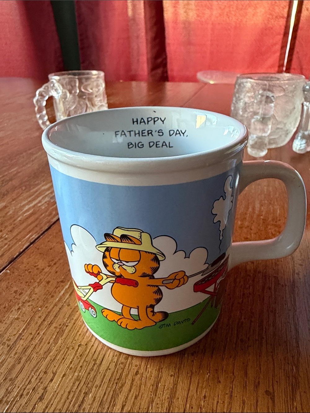 Garfield 'Happy Father's Day, Big Deal' Blue Ceramic Mug